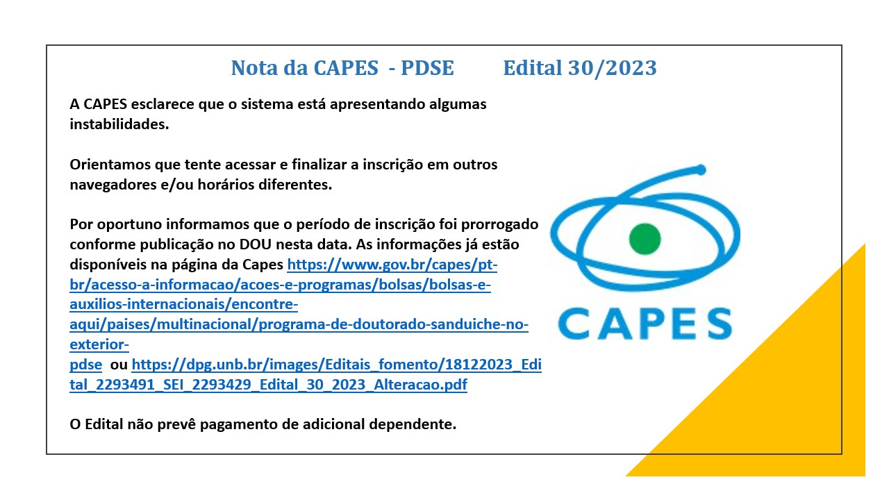 Nota CAPES PDSE