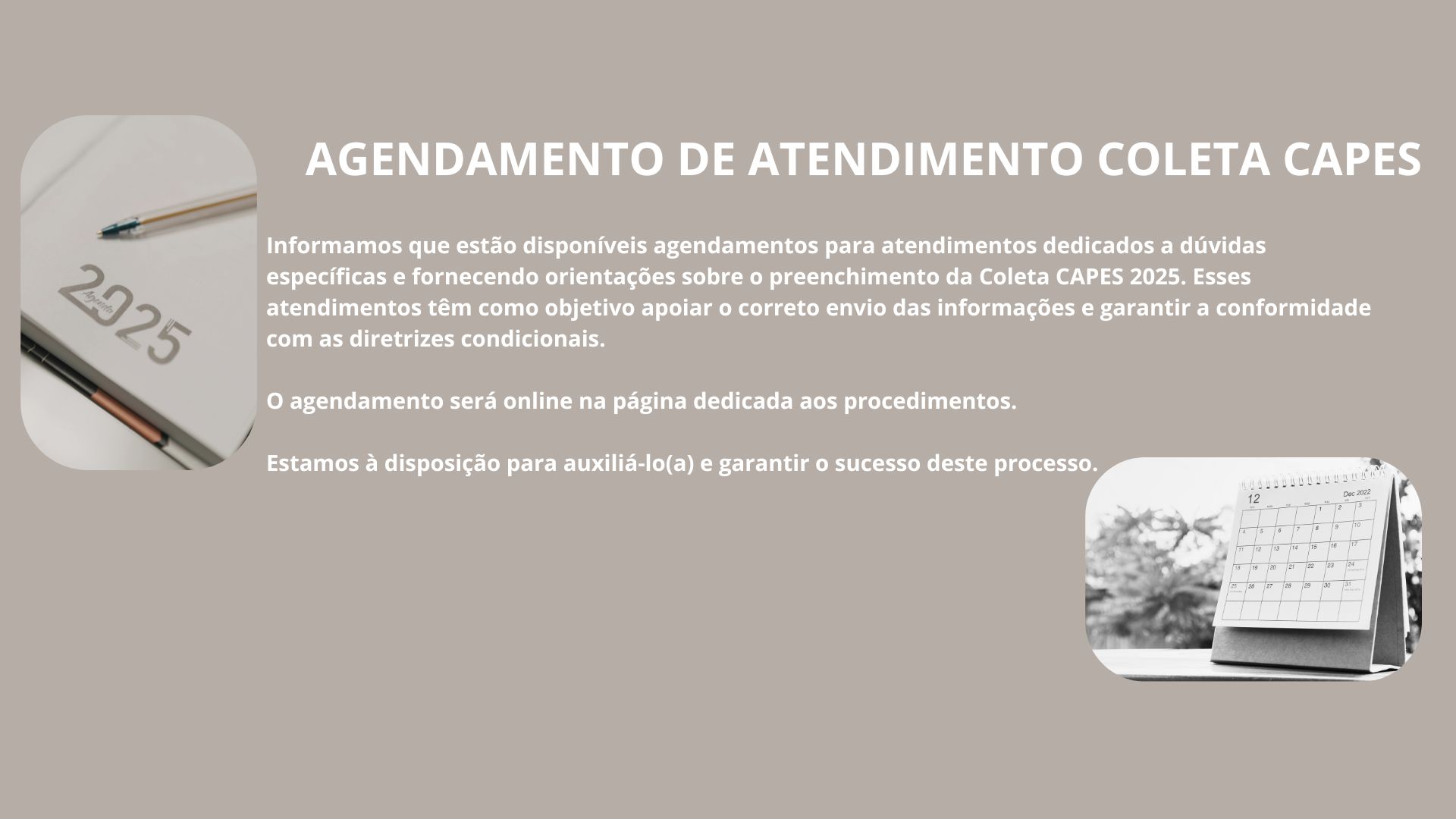 Agendamento de atendimento coleta CAPES 2025