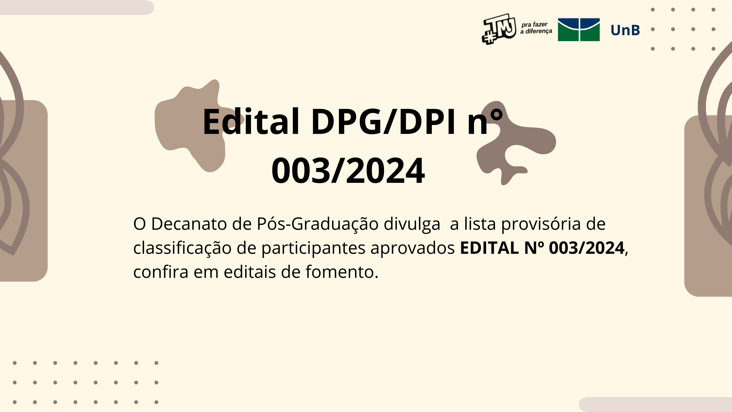 EDITAL DPG/DPI Nº 003/2024 - Resultado da listagem provisória