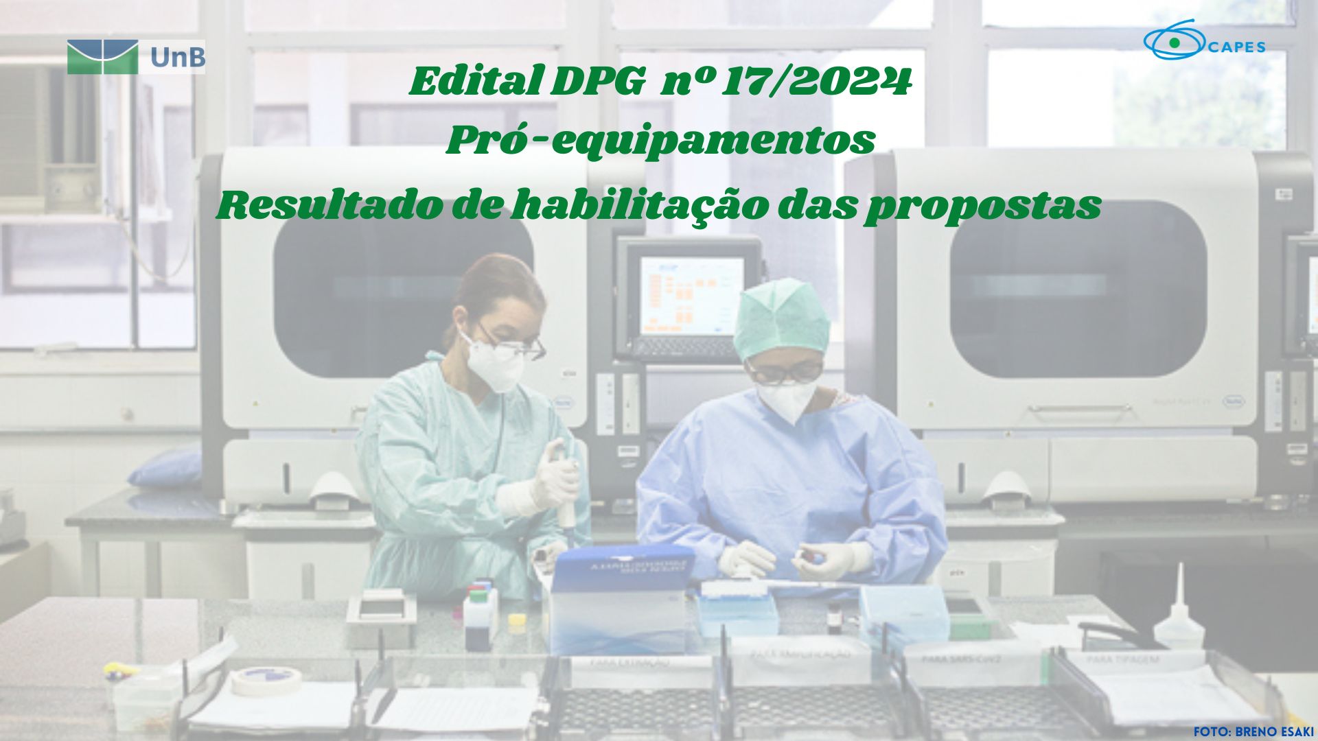 Edital DPG Pró-Equipamentos nº 17/2024